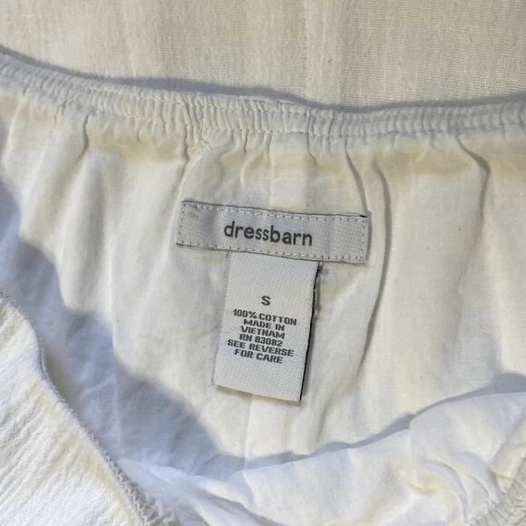 Y2K Dress Barn White Cotton Fairy Core Boho Whimsy Coquette Flare Fishtail Skirt - Picture 12 of 12